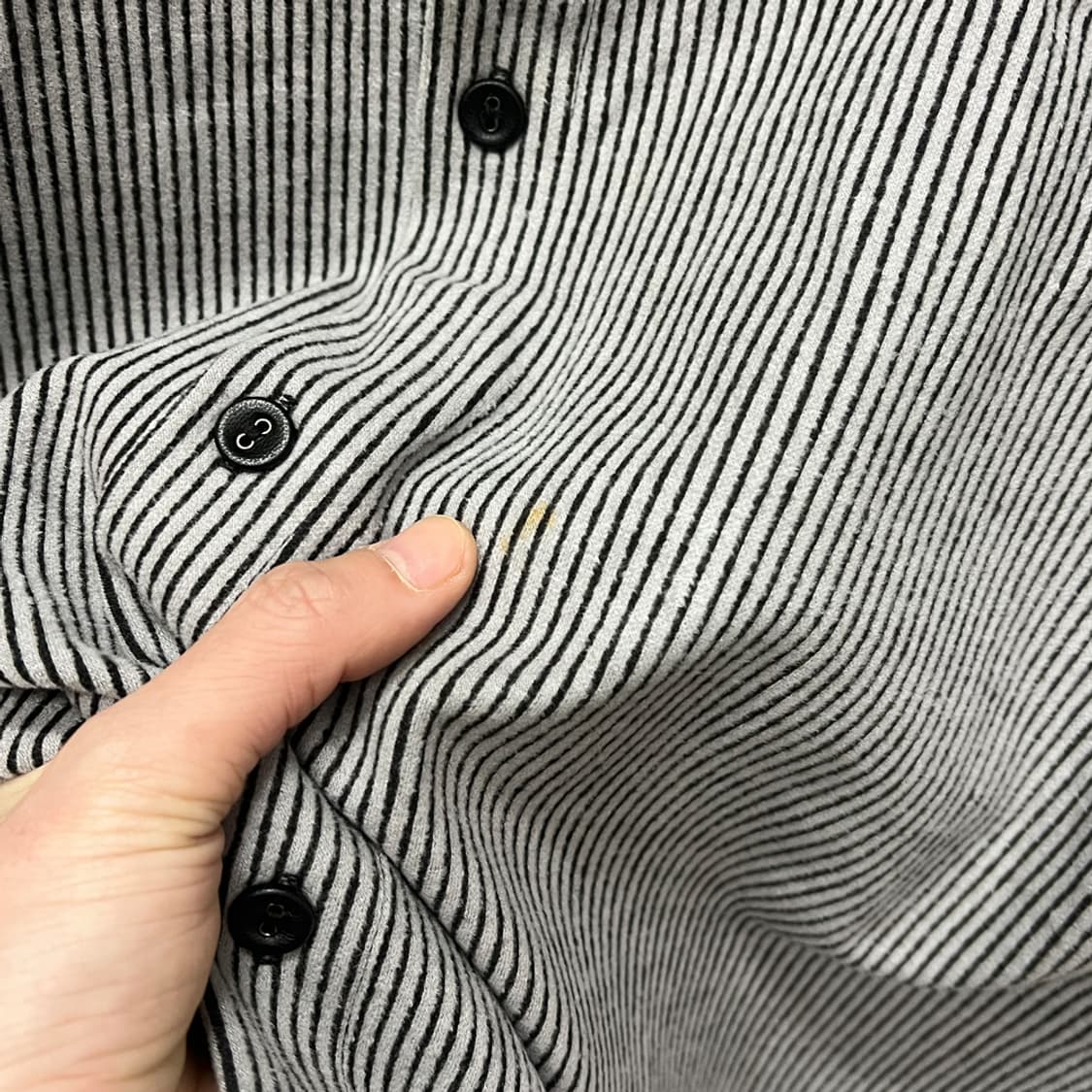 퍼스텝 헤비 엠보 스트라이프 셔츠 남방 2XL 상품이미지5