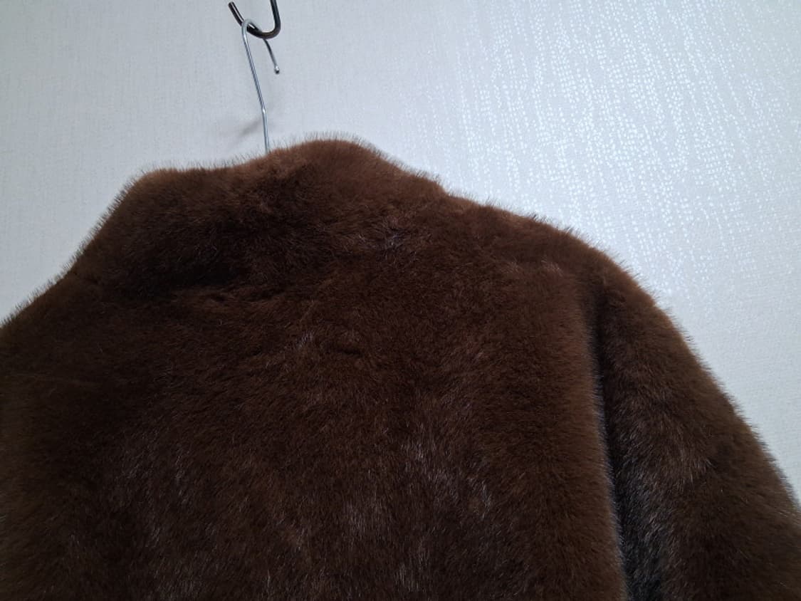 트랜드 브이넥 밍크롱코트 모조밍크 두툼  77까지오버핏 상품이미지6