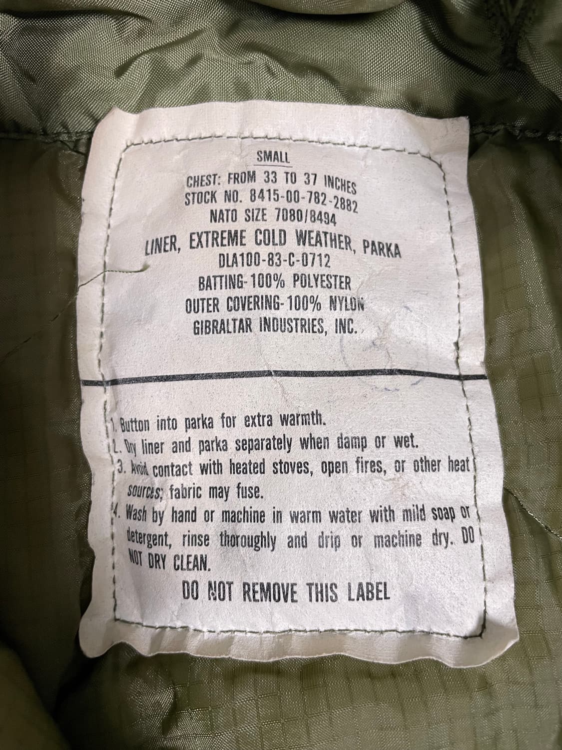 m65 피쉬테일 오리지널 OG 민트급 개파카 스몰세트 상품이미지2