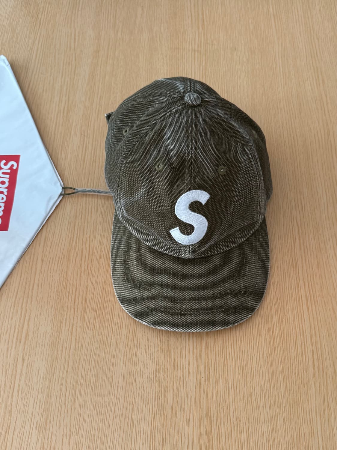 슈프림 피그먼트 코티드 캡 (올리브) 상품이미지4