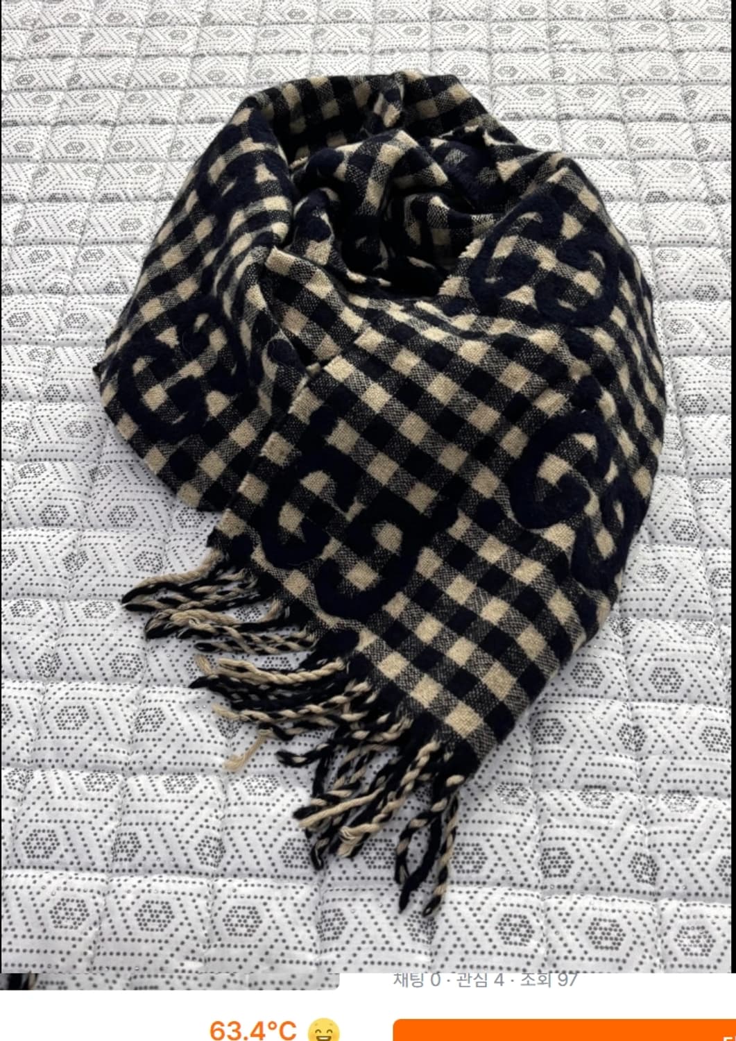 구찌 체크 머플러 상품이미지1