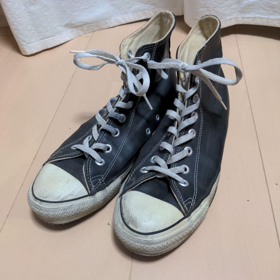 90s 컨버스 레더 블랙 made in usa 상품이미지1