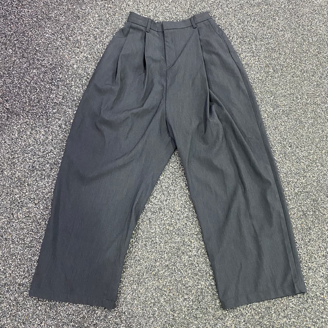 2spoon 차콜 와이드 핀턱 슬랙스 B3742 상품이미지3