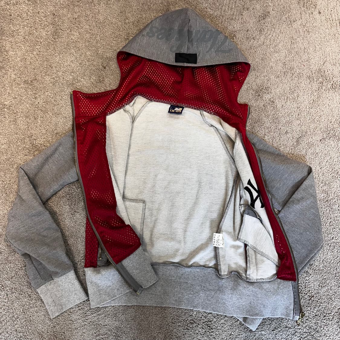 엠엘비 우먼 뉴욕양키스 크롭 언발 후드집업S 상품이미지4