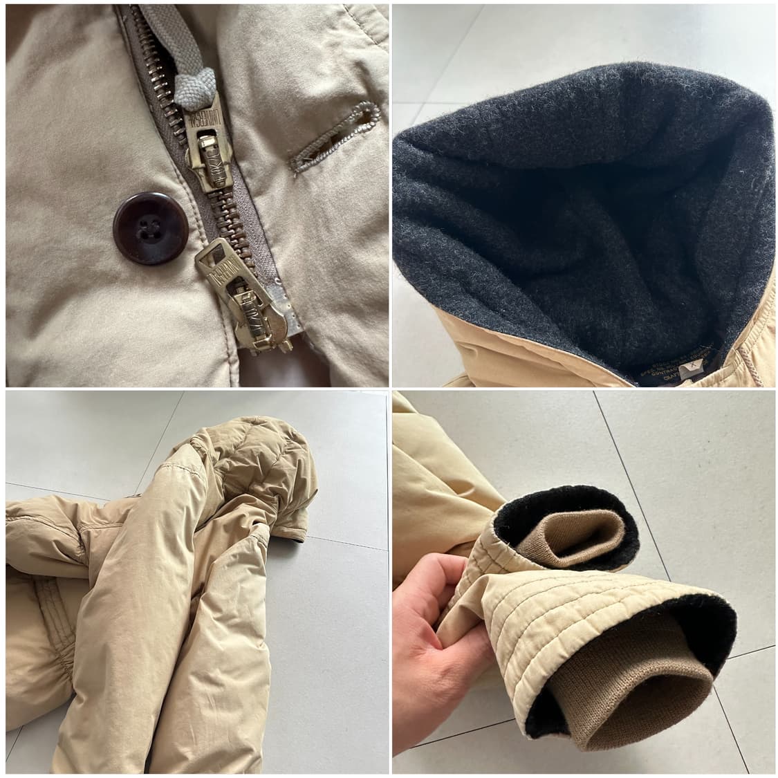 네이버후드 MIL 밀리터리 다운 파카 베이지 XL  상품이미지6