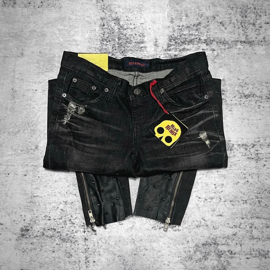 leather stud punk grunge skinny 상품이미지2