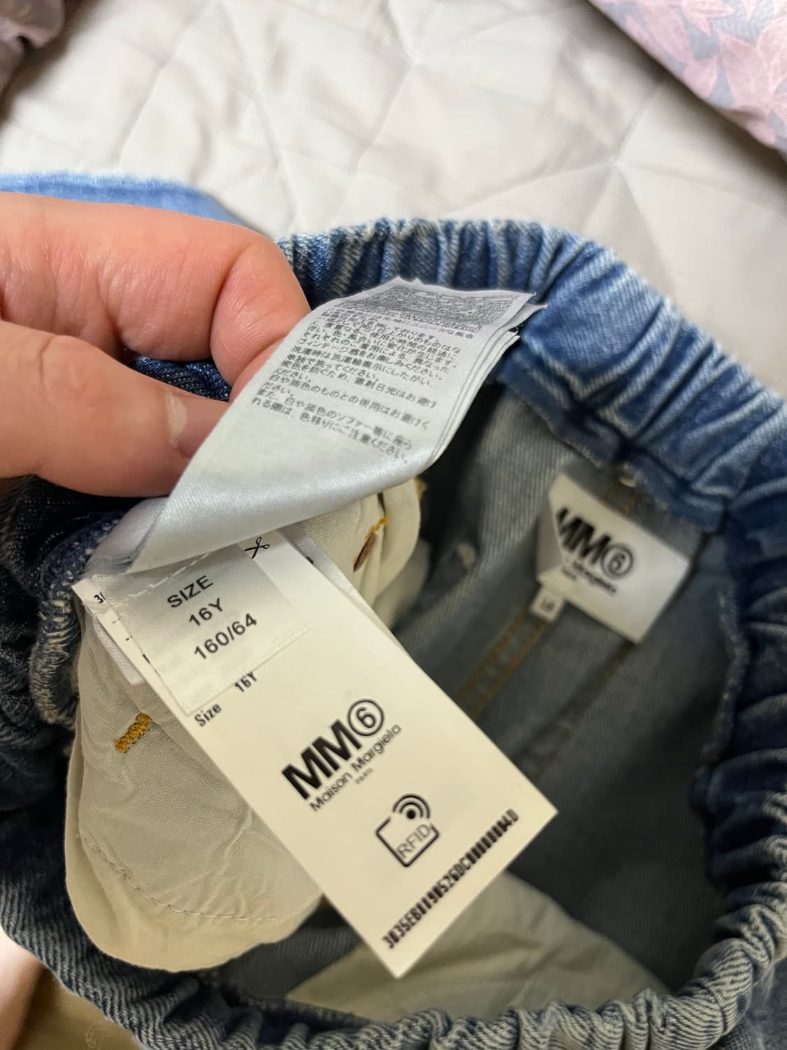 [16Y] 마르지엘라 mm6 키즈 데님 반바지 상품이미지4