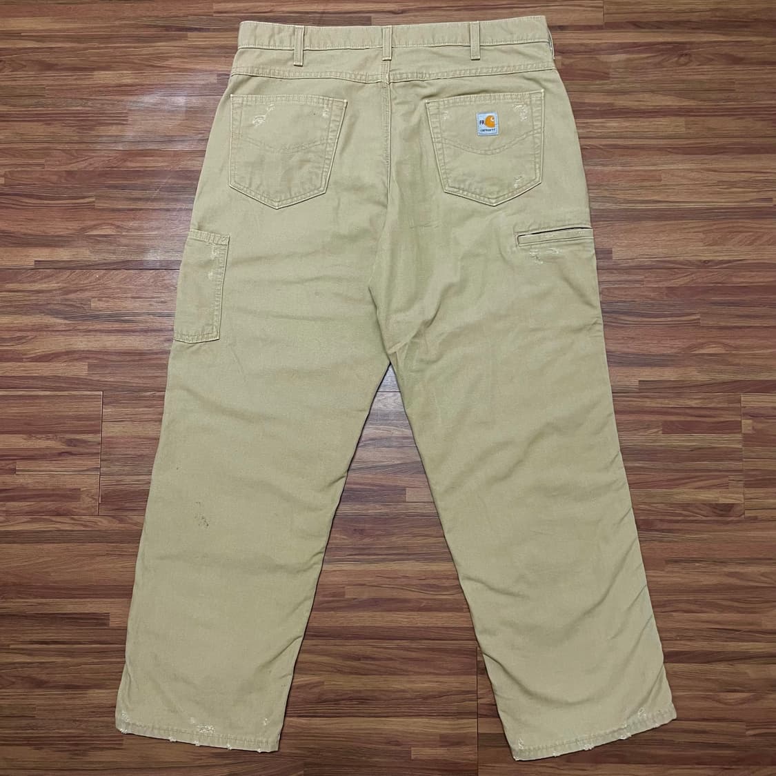 칼하트 FR 싱글니 카펜터 디스 워크팬츠 골든 카키 gkh 36 상품이미지3