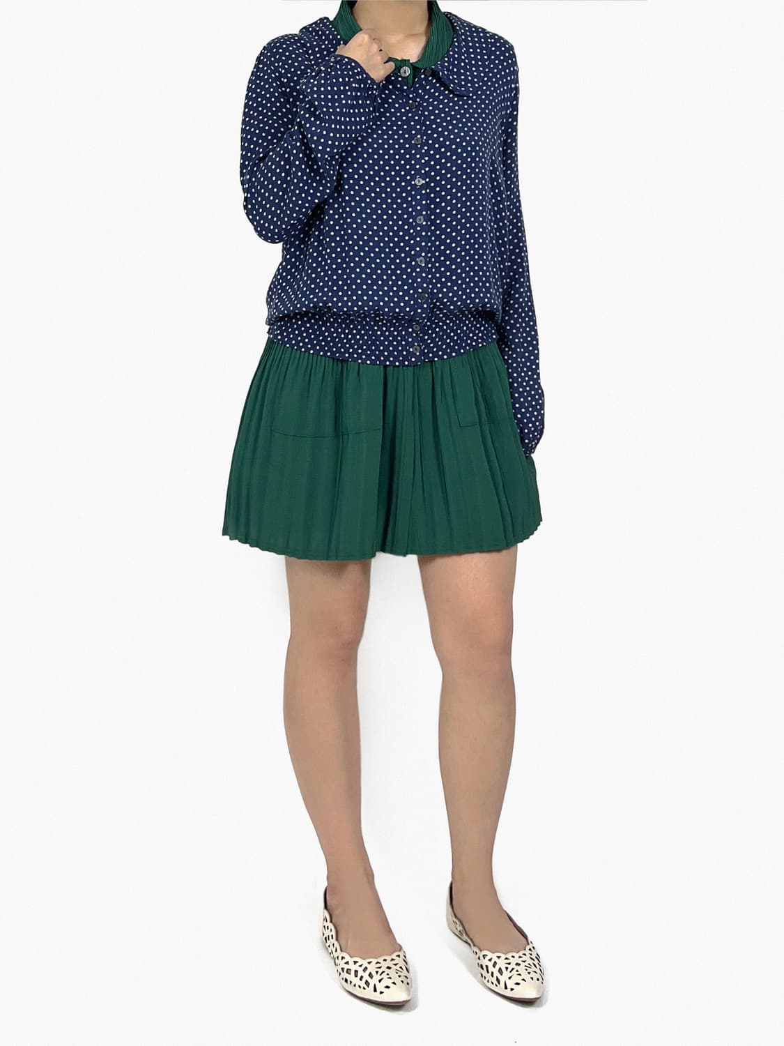 pleated sleeveless shirt dress 상품이미지7