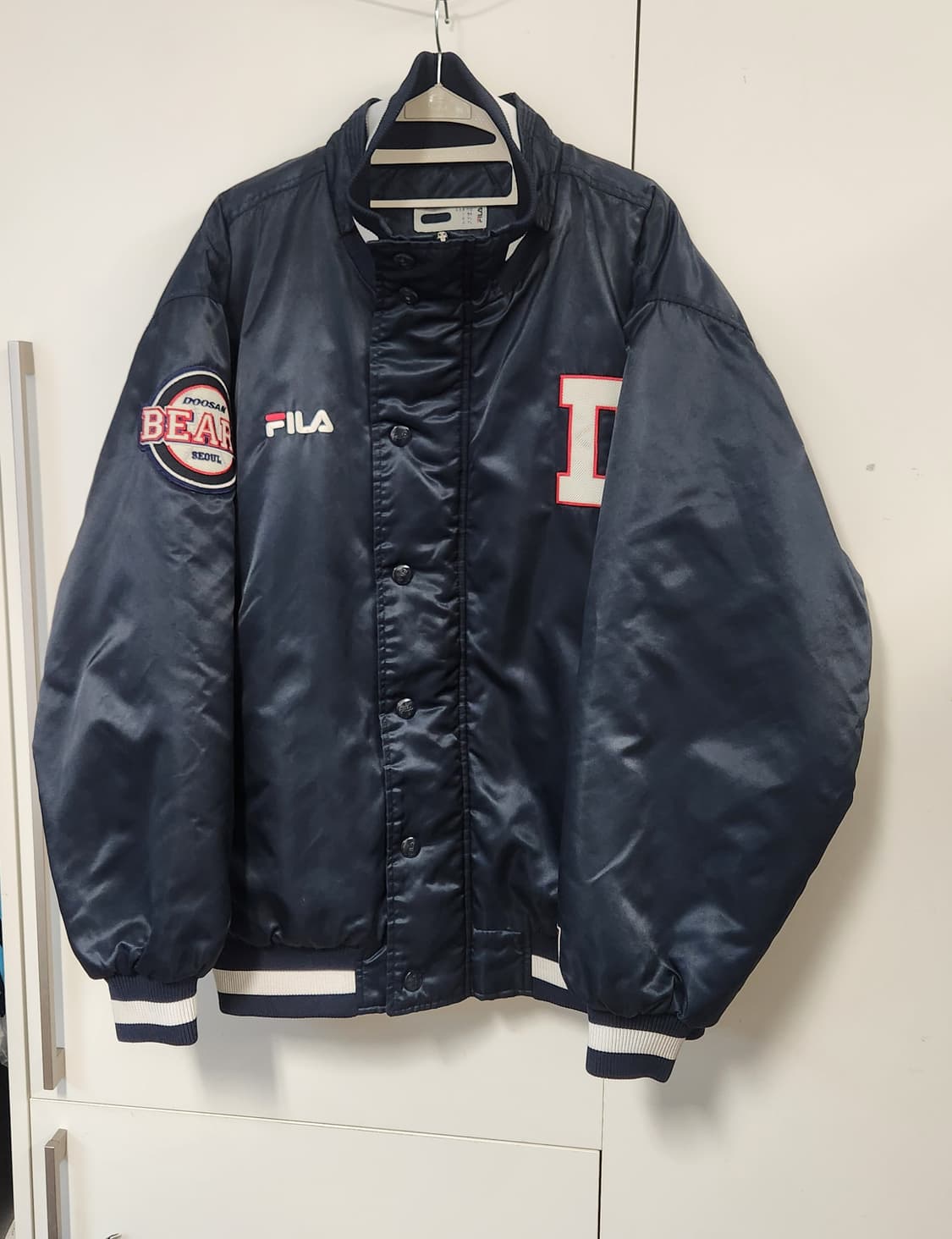 휠라 두산베어스 네이비 야구점퍼 2XL 상품이미지1