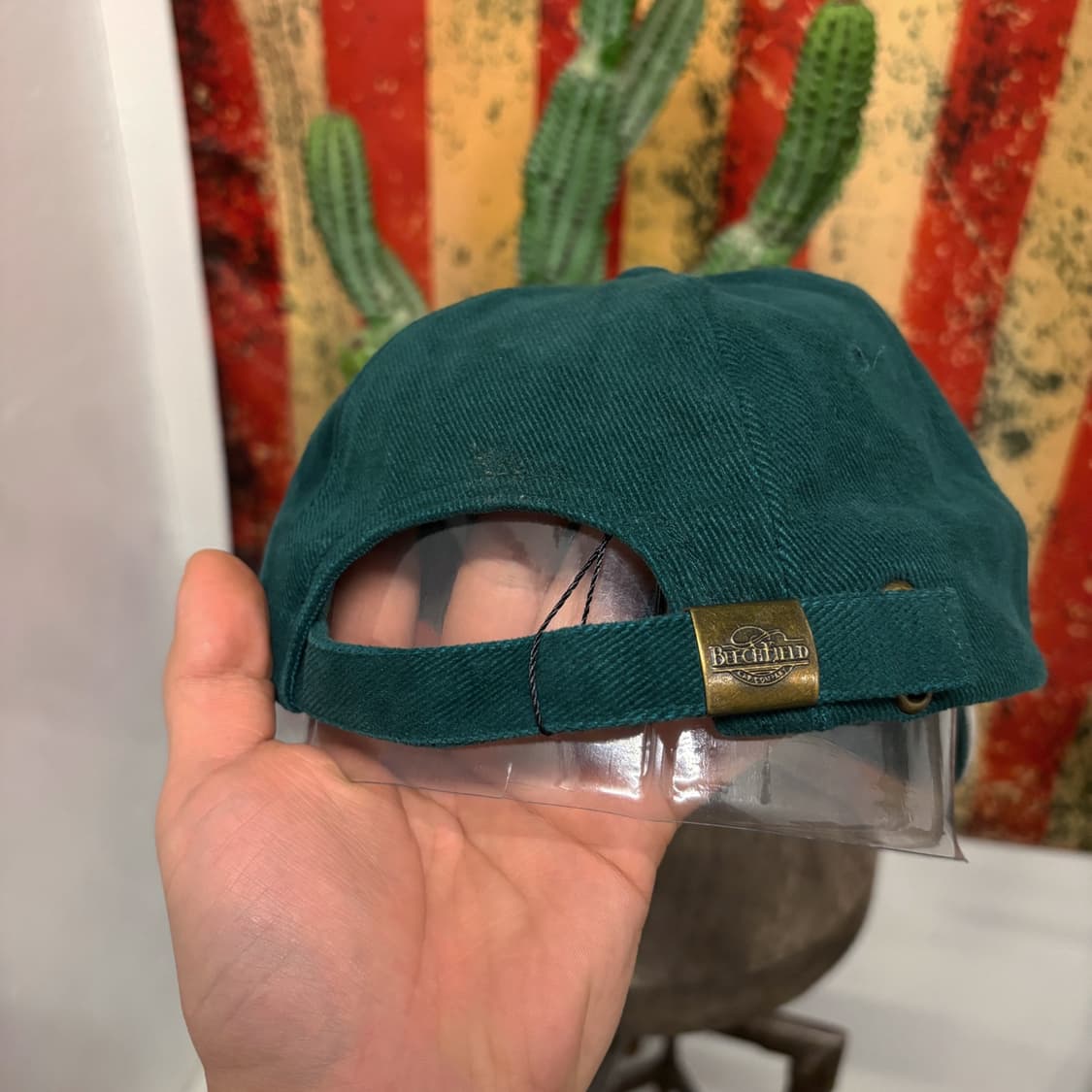 90s 홀랜드 앤 홀랜드 헤리티지 레터링 그레이 스웨이드 캡 N264 상품이미지4