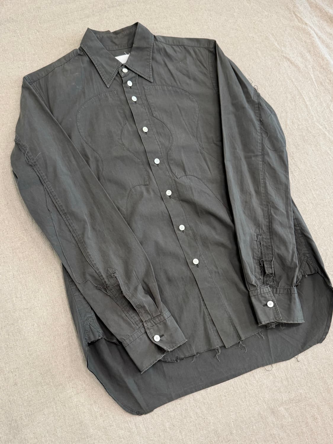 솔로이스트 실크 솔기 버튼업 셔츠 상품이미지6