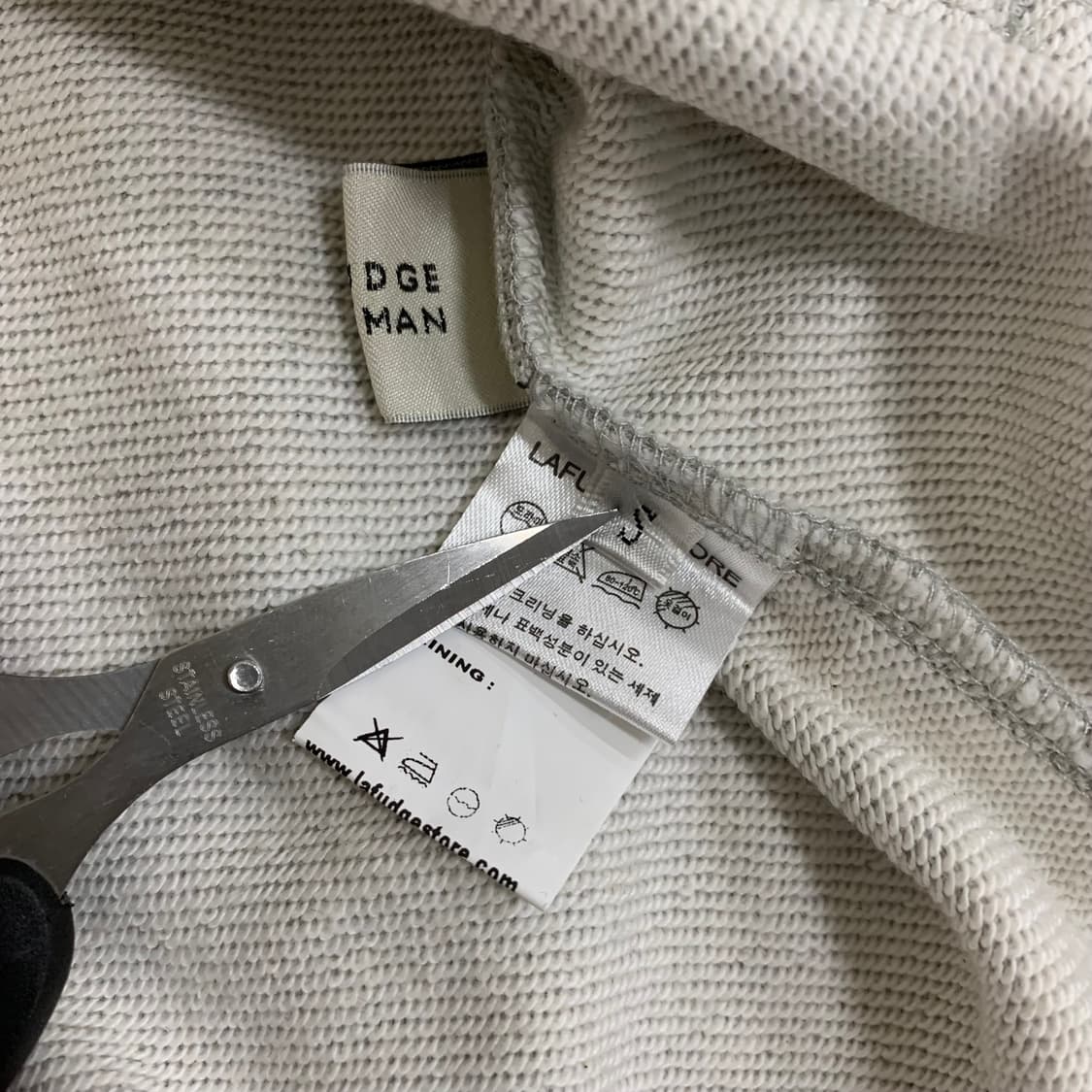 라퍼지스토어 오버핏 스웨트 셋업 자켓&팬츠(S/그레이) 스웻셋업 상품이미지4