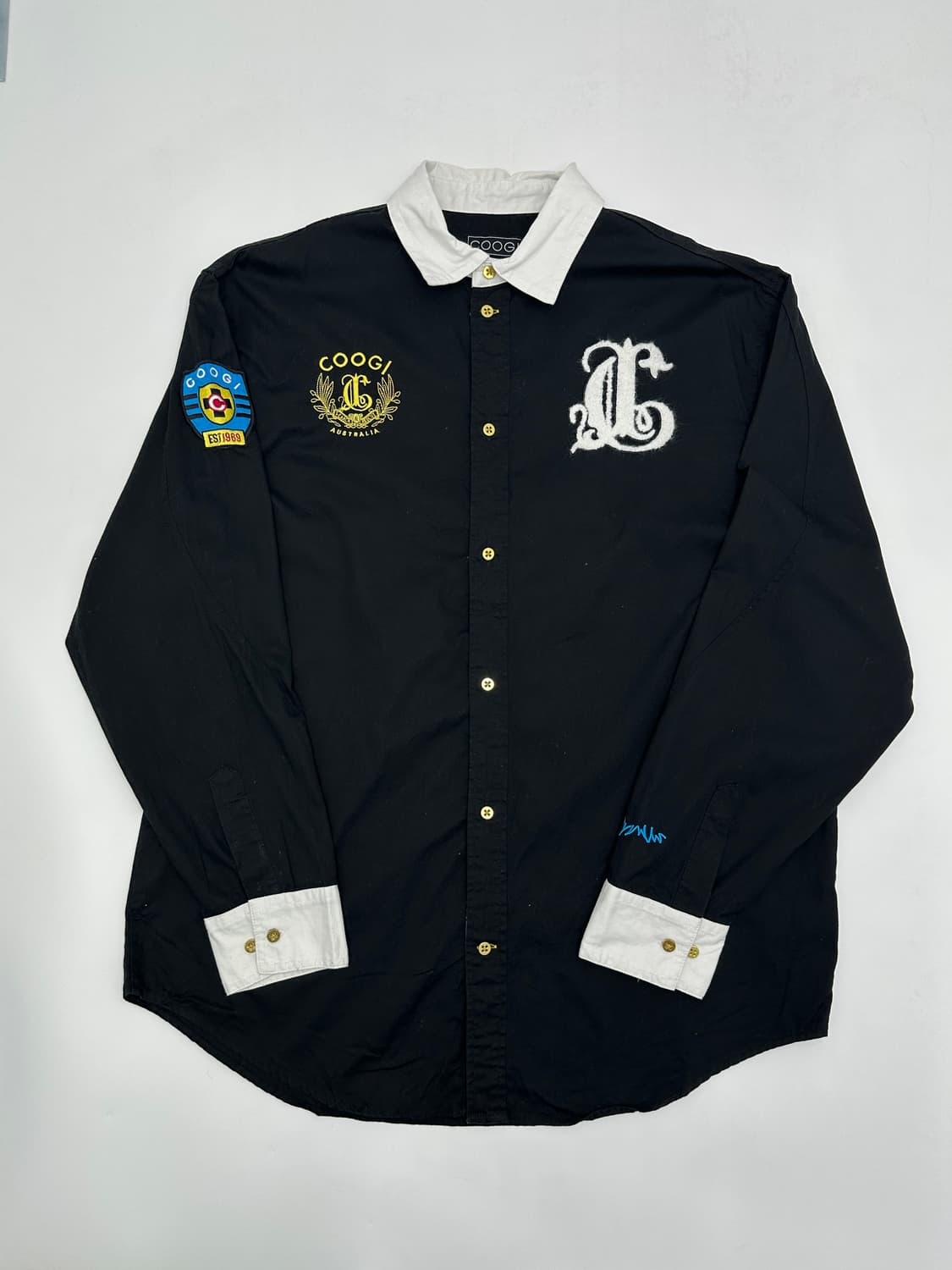 Coogi 쿠지 자수 로고 디테일 셔츠 XL  상품이미지1