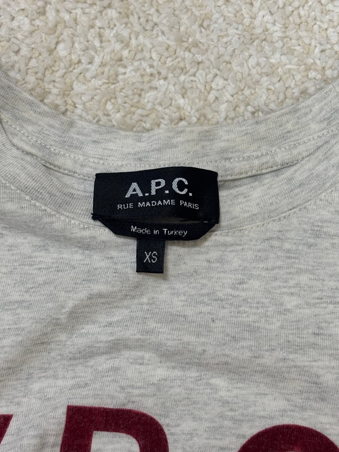 [아페쎄 A.P.C] 반팔 티셔츠 (라이트베이지 / XS) 상품이미지4