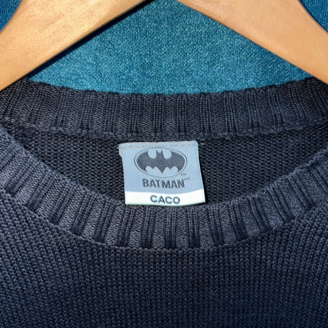 (S) 배트맨 스펠링 로고 블랙 니트 상품이미지4