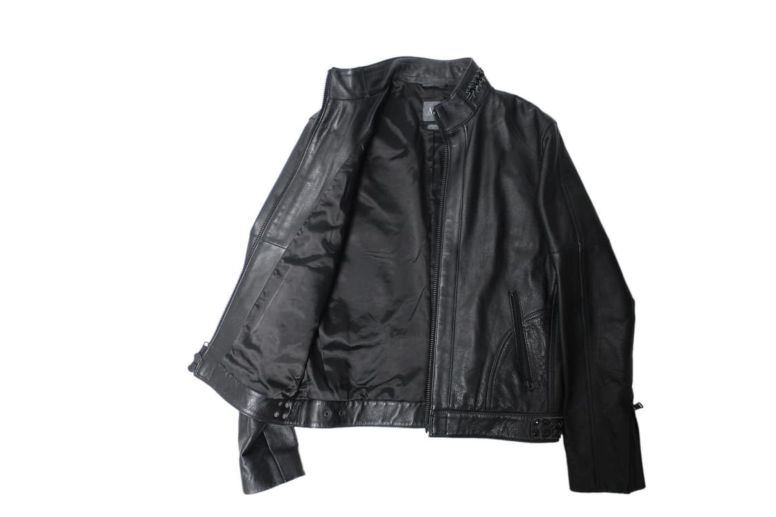 1990s Armani Exchange 알마니익스체인지 싱글 레더 자켓 상품이미지3