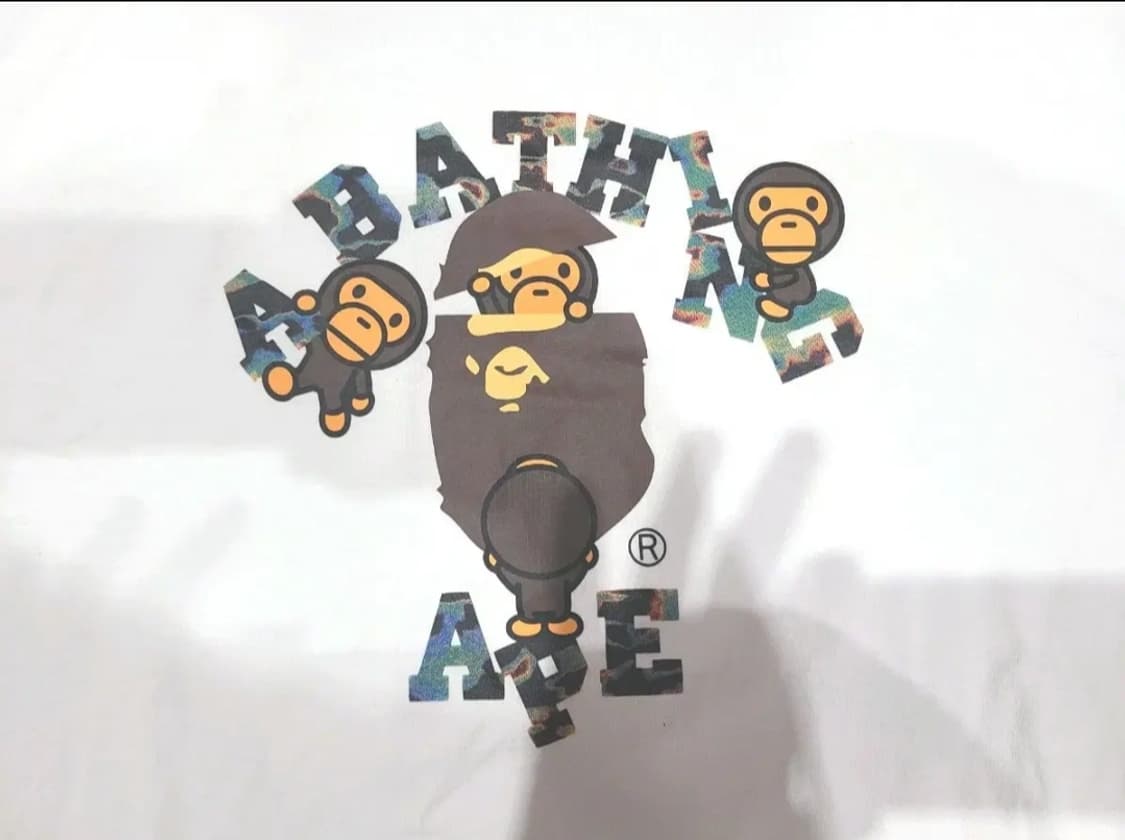 23 SS 베이프 Thermography 컬리지 마일로 티셔츠 상품이미지1