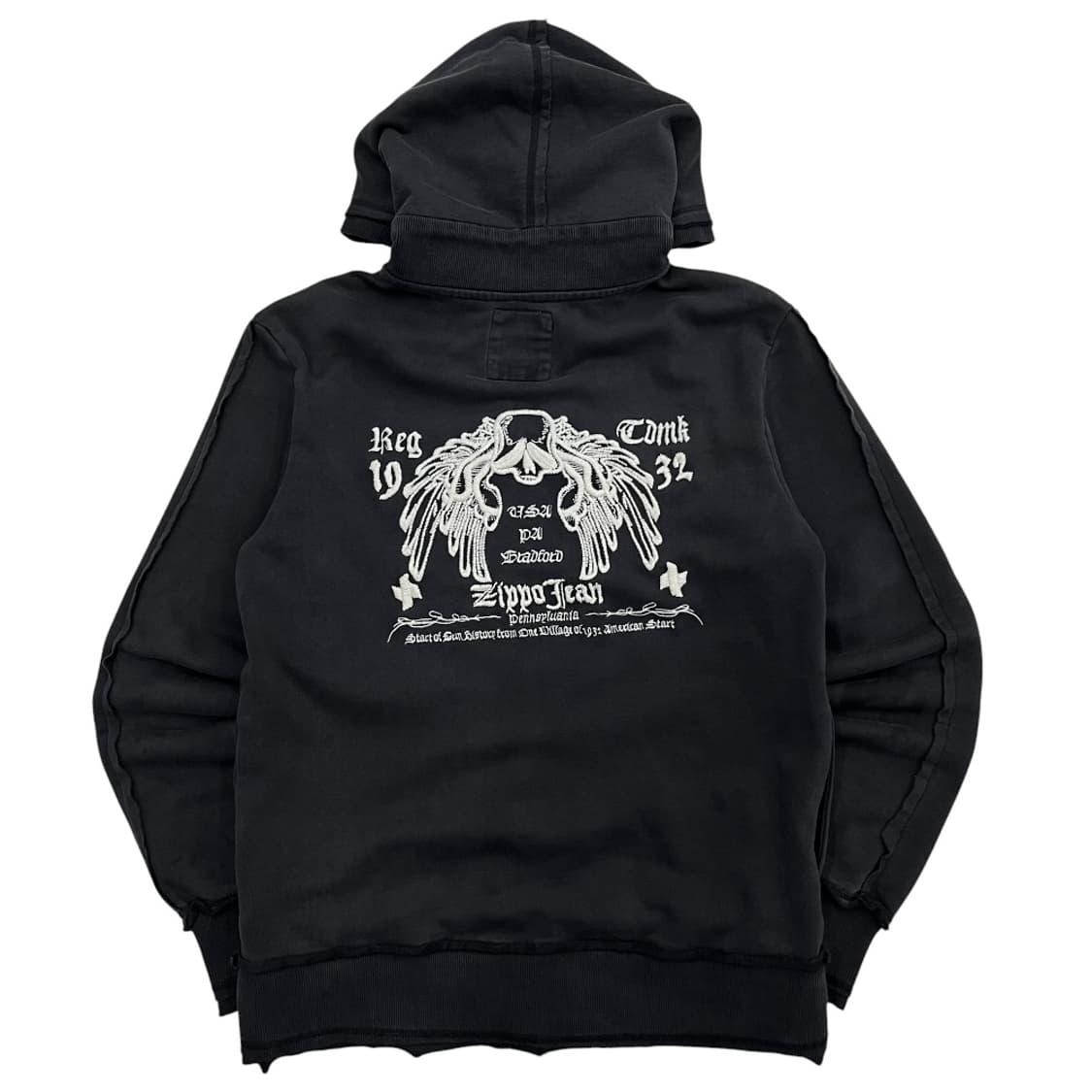 지포 빈티지 차콜 후드집업 M 상품이미지4