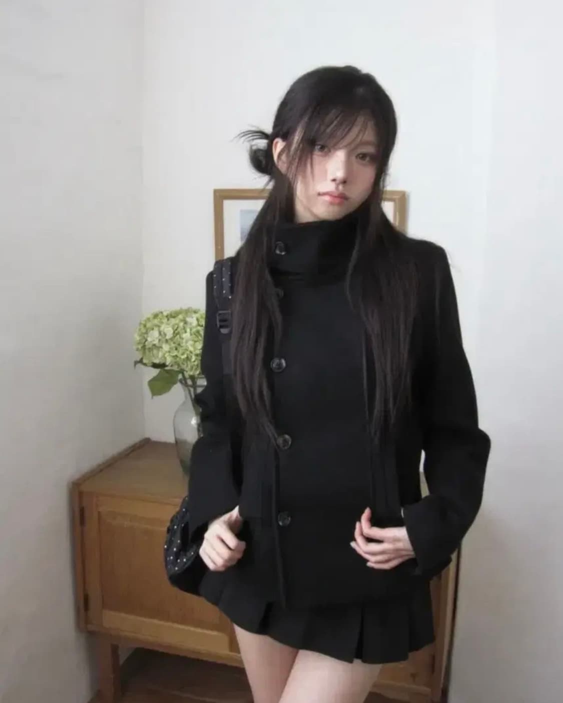 모디무드 TOP 모직 플리츠 스커트 팬츠 상품이미지3