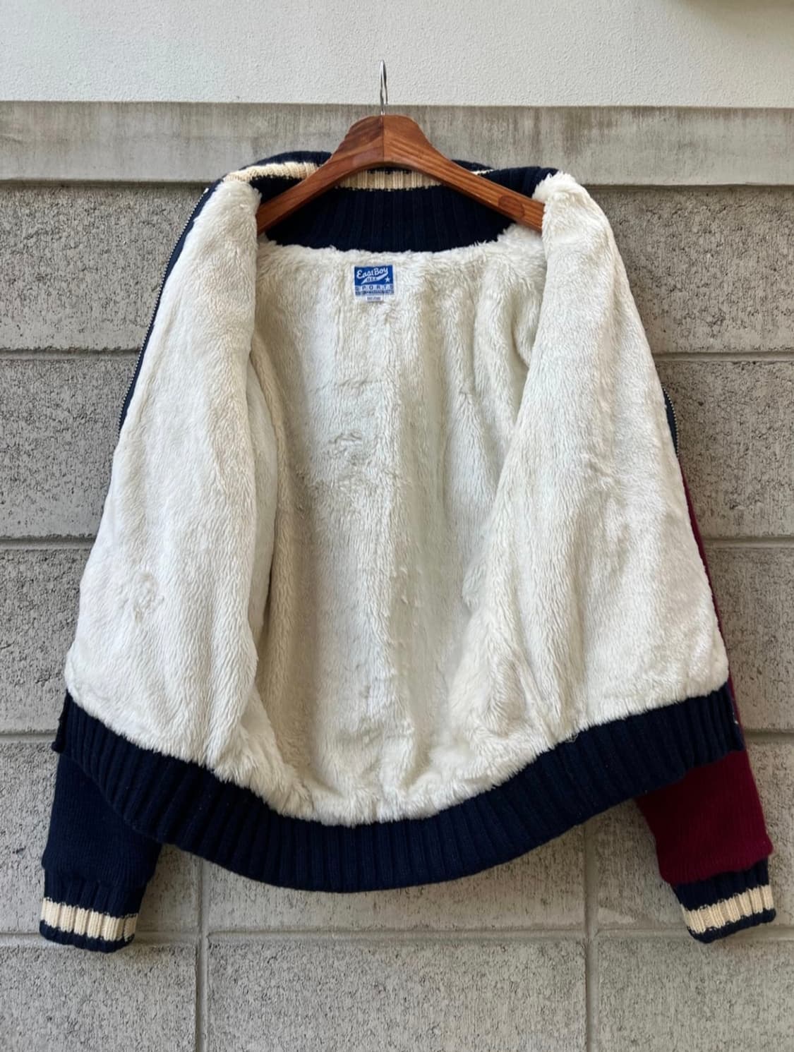 1990S EASTBOY KNIT ZIP UP BOMBER 니트울붐버 상품이미지5