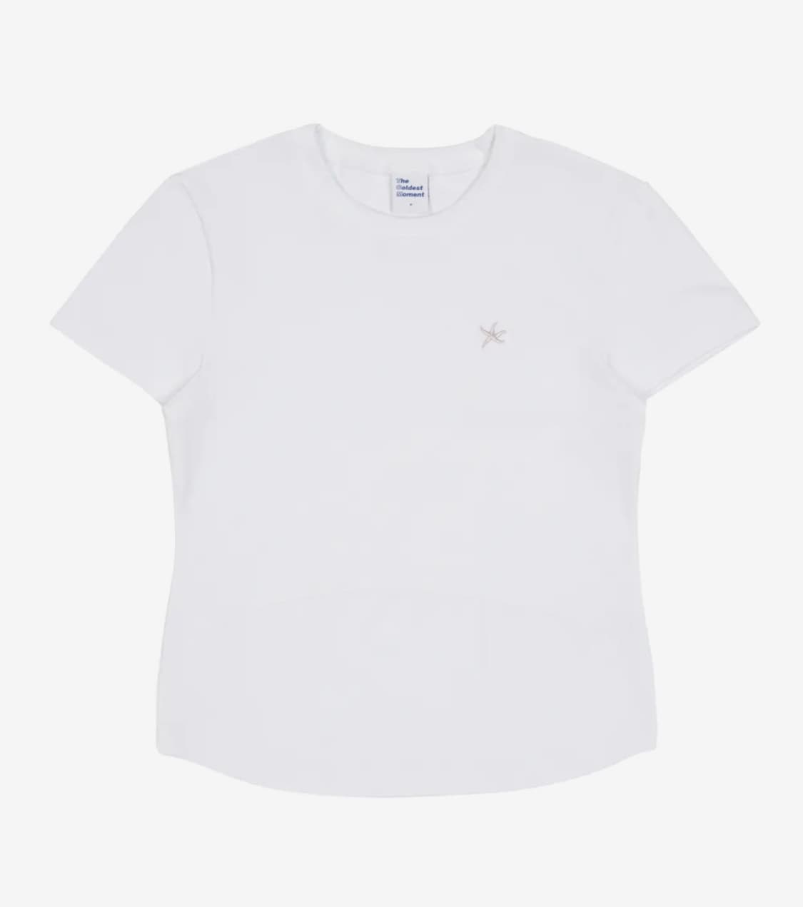 (w) TCM mini logo curved T (white) 상품이미지1