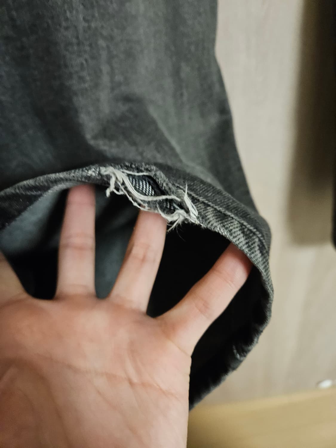 THUG CLUB 떠그클럽 더블니 레이저 데님 팬츠 상품이미지3