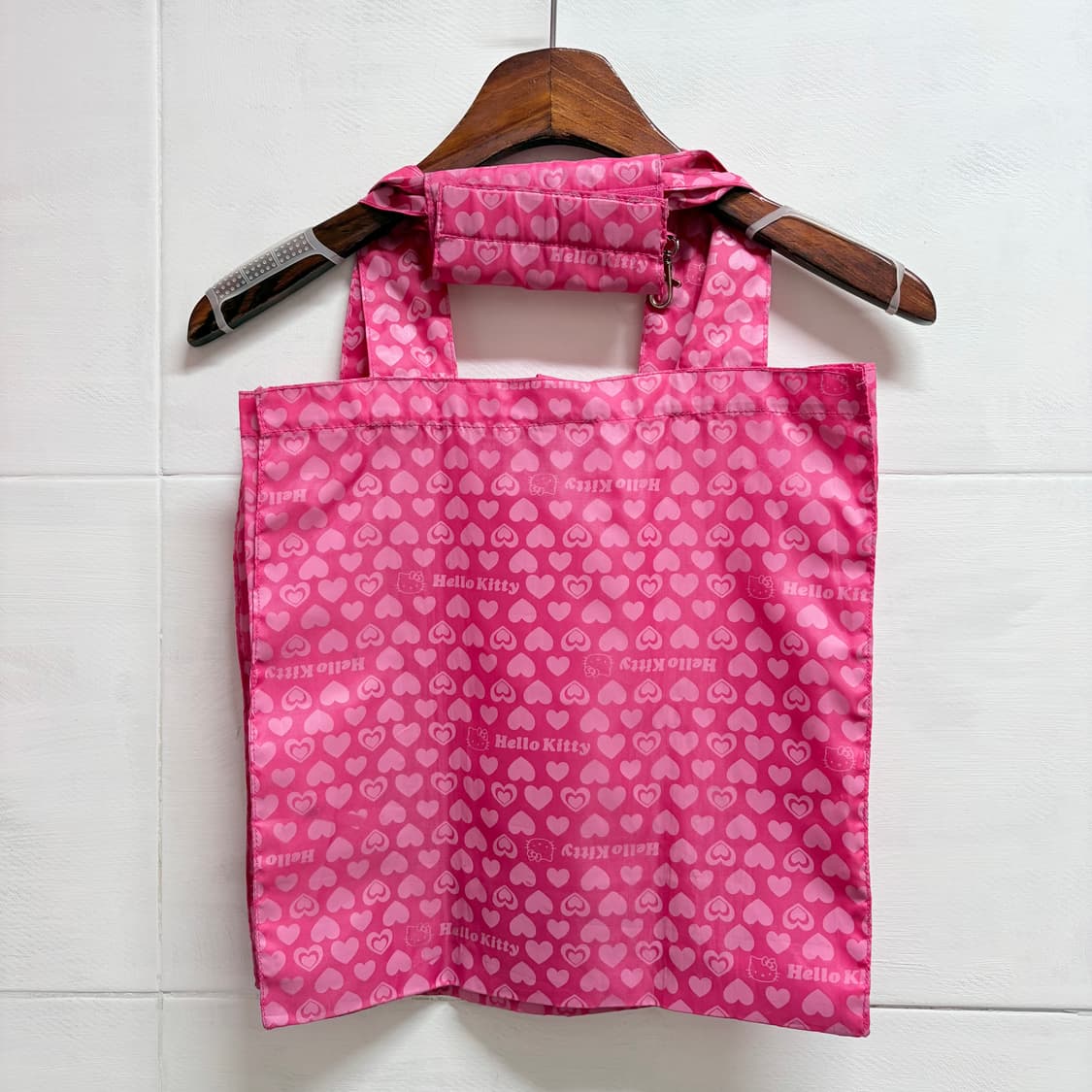 2007 헬로키티 산리오 하트 핑크 장바구니 에코백  상품이미지5