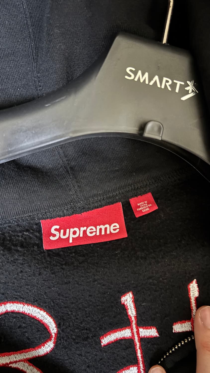 슈프림 176 집업 후드 스웨트셔츠 블랙 - 25FW 상품이미지4