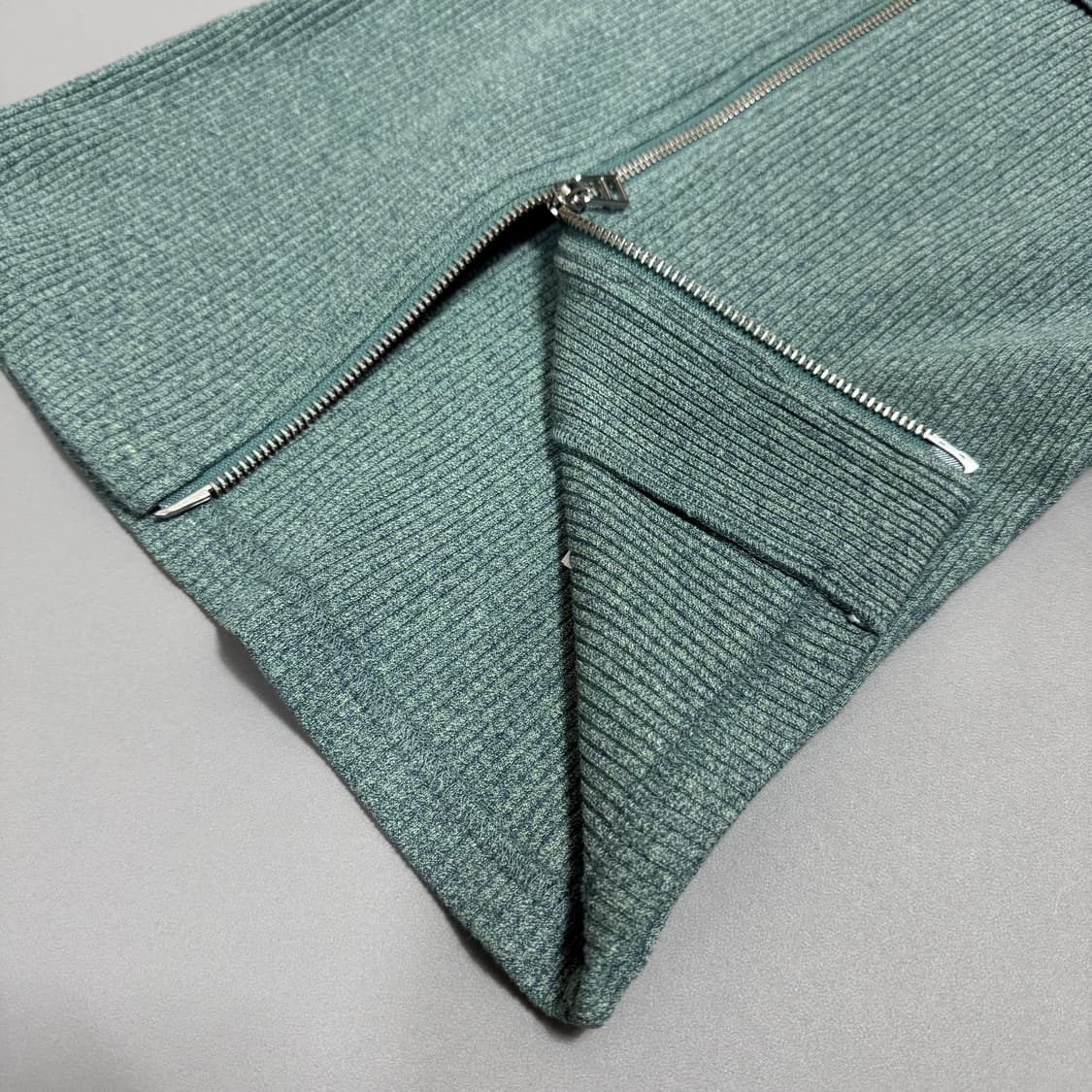 SLY JAPAN 민트컬러 워시드 리브드 쇼트 칼라넥 가디건 상품이미지5