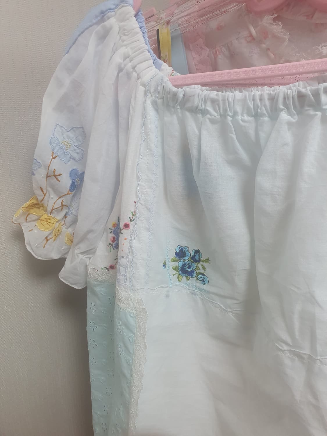 엔느 빈티지 패치워크 블라우스 상품이미지2