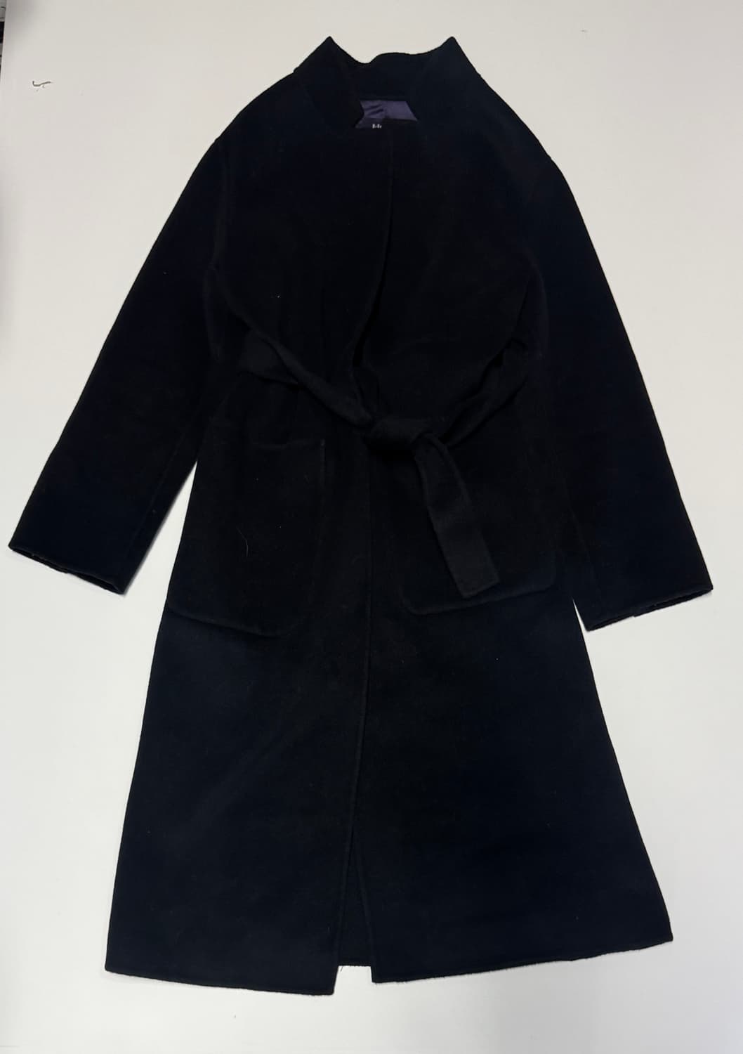 여성 김서룡 캐시미어 혼용 벨티드 미니멀 코트 상품이미지1