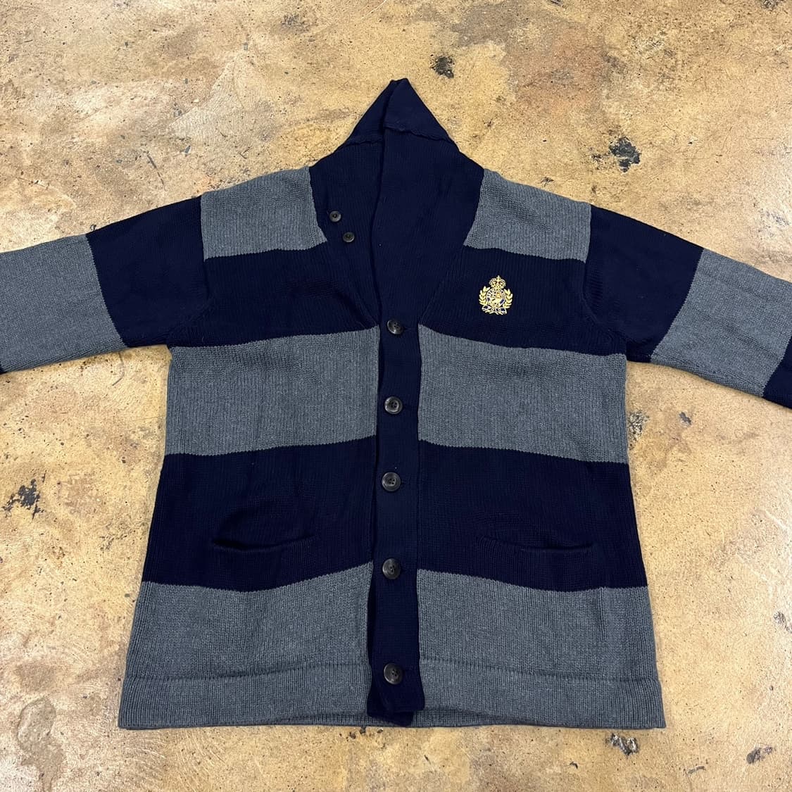 [정품/L] 폴로 랄프로렌 스트라이프 가디건 네이비 회색 b19 상품이미지3