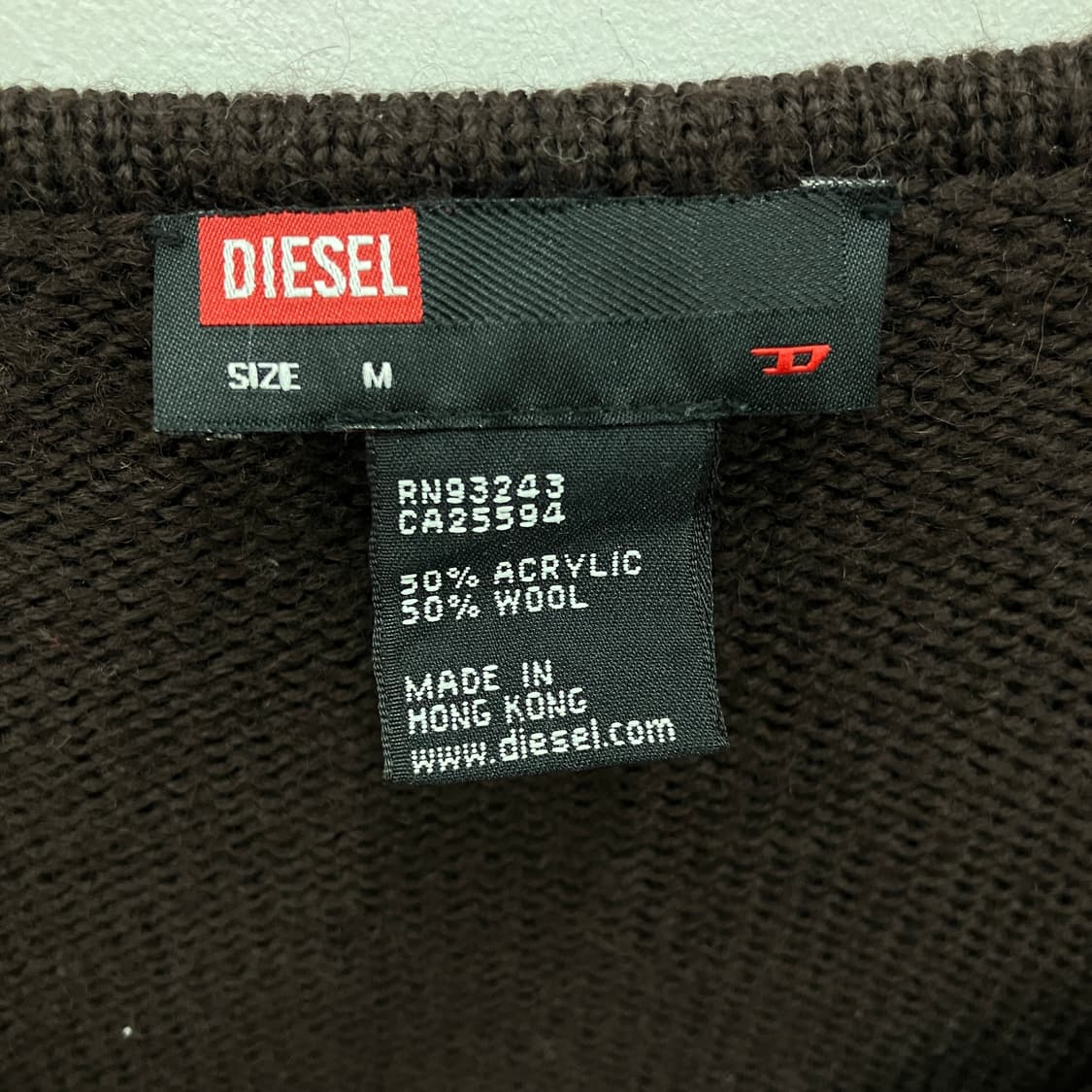 디젤 그라데이션 니트 집업 가디건 M 상품이미지3