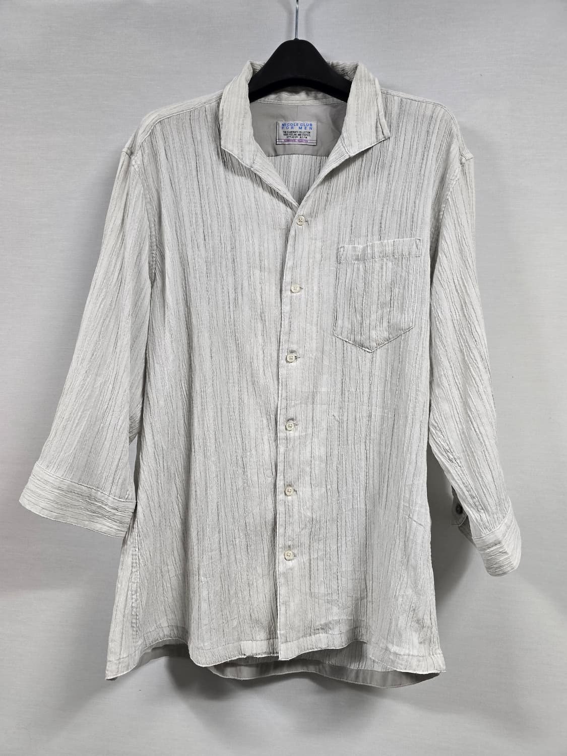 nicole club for men 니콜클럽포맨 주름 긴팔 셔츠 상품이미지1