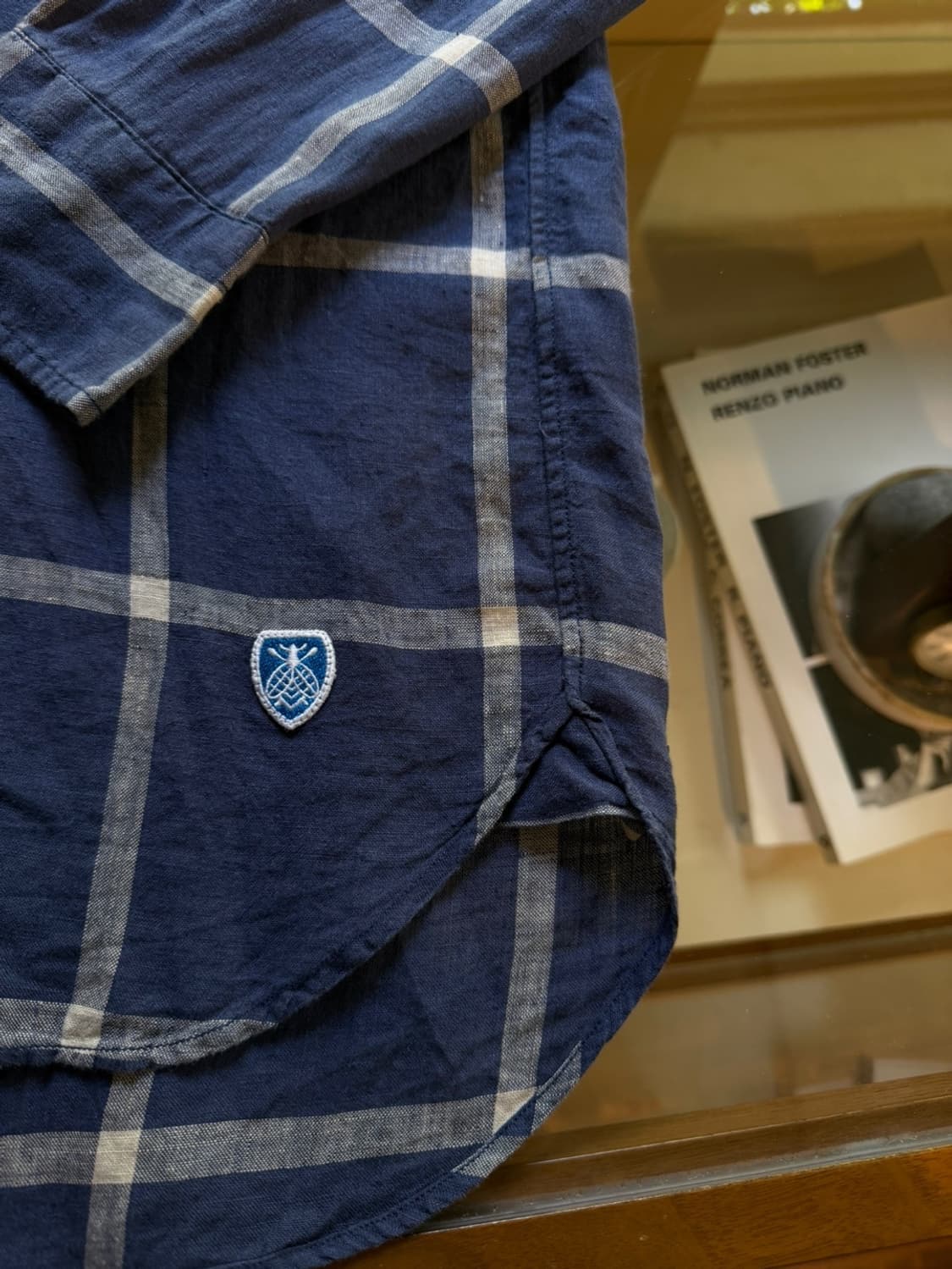 하버색 리넨 윙칼라셔츠 100 상품이미지8