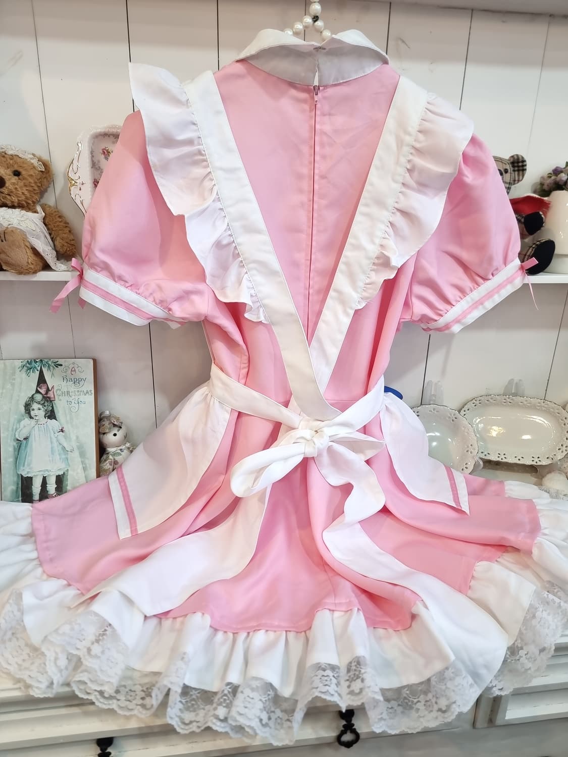 핑크 레이스 프릴 메이드의상 상품이미지7