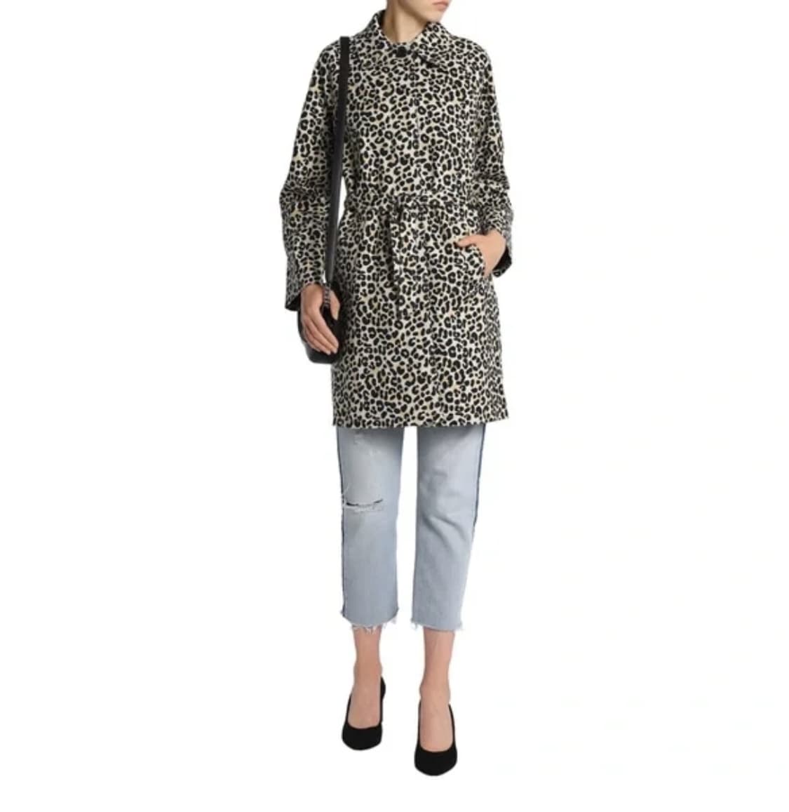 마쥬 MAJE  기욤 레오파드 스트레치 코튼 트렌치 코트 사이즈 36 상품이미지3