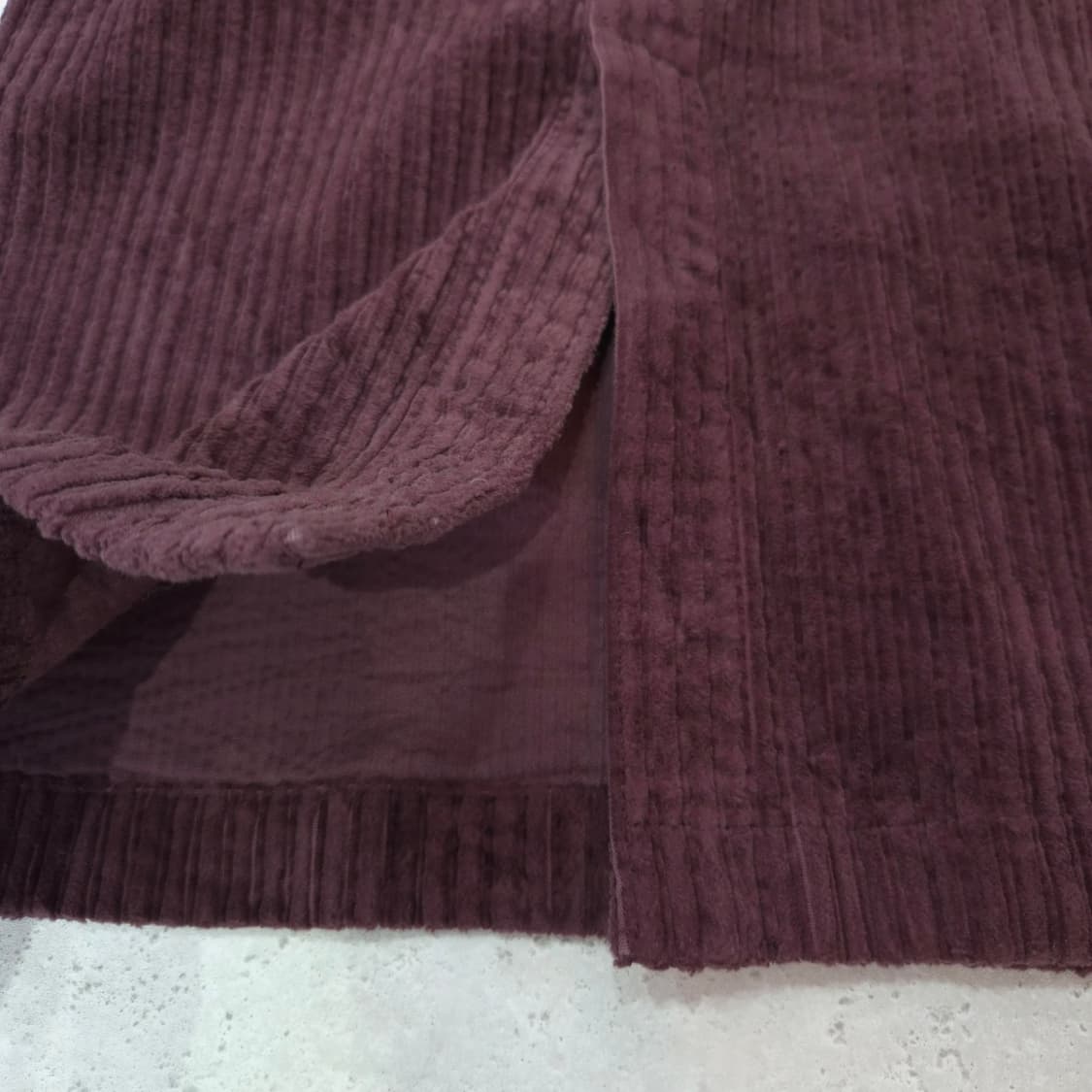 다크퍼플 코듀로이 버튼 H라인 롱스커트 상품이미지8