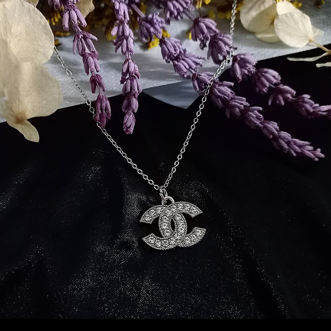 [chanel] 샤넬 빈티지 정품 참단추 업사이클링 목걸이 실버스와 상품이미지2