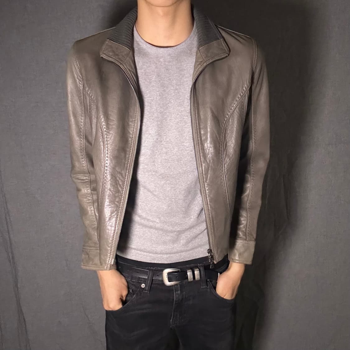 vintage leather jacket 상품이미지3