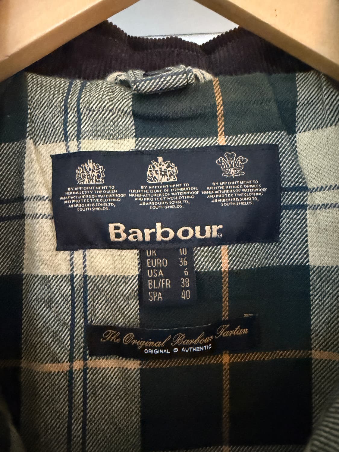 바버 비드넬 왁스 자켓 상품이미지2