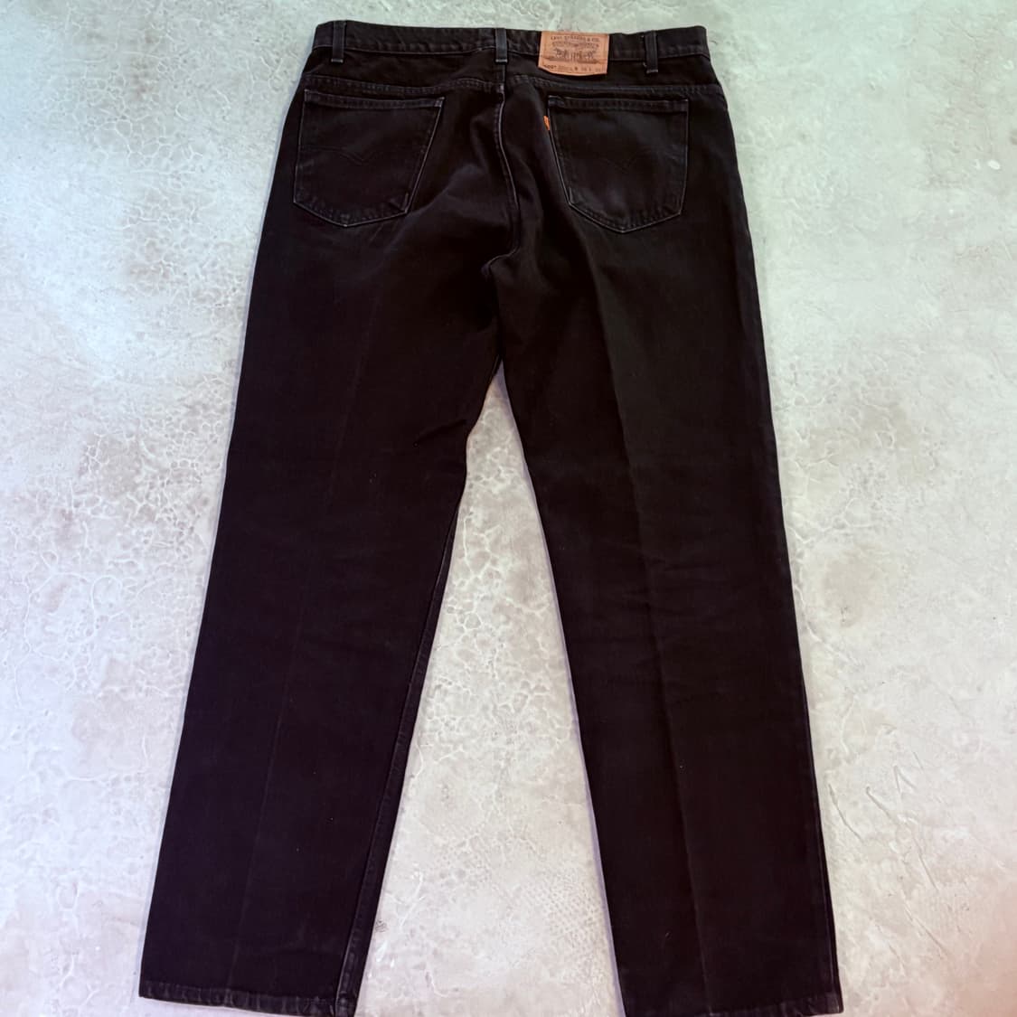 [38/32] USA 리바이스 505 오렌지탭 orange 흑청 블랙 상품이미지4