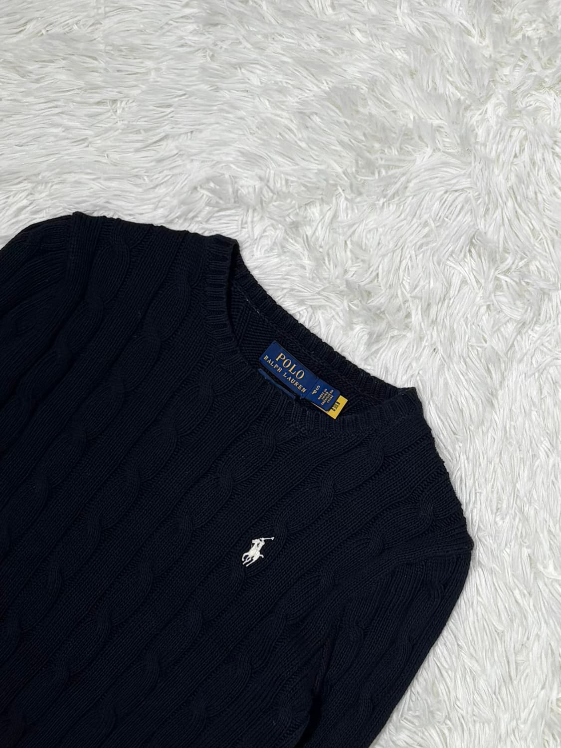 폴로랄프로렌 화이트포니 qr 케이블 니트 상품이미지4