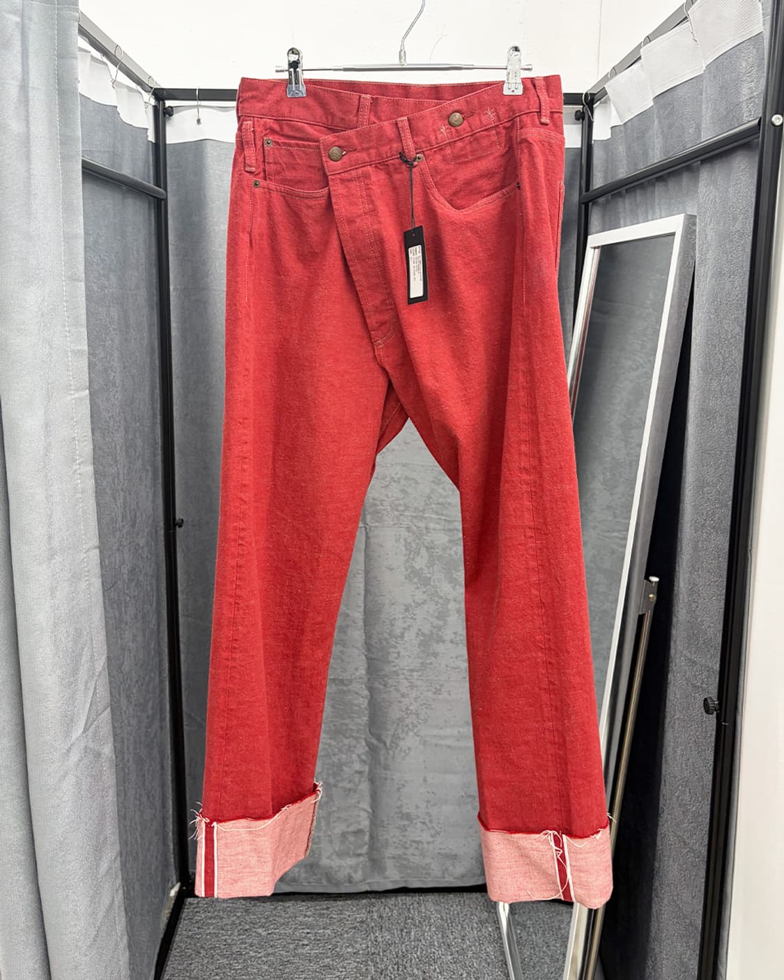 R13 커프드 크로스오버 롤업 진 상품이미지1