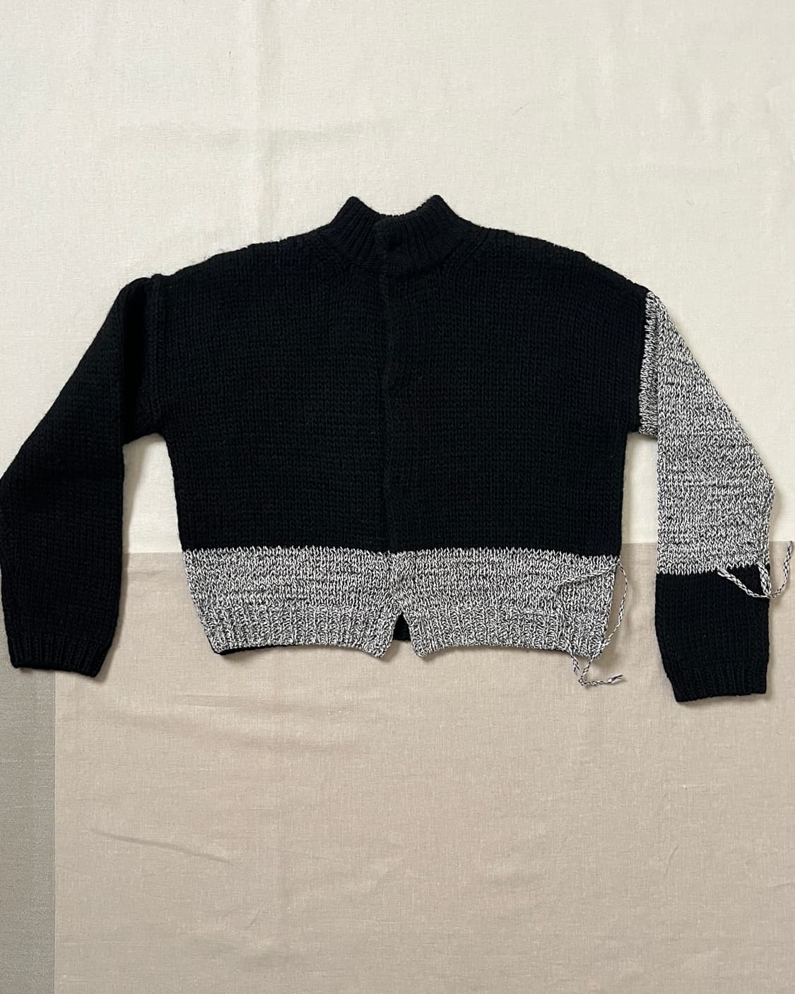 요지야마모토 컬러블록 니트자켓 yohji yamamoto 가디건 상품이미지4