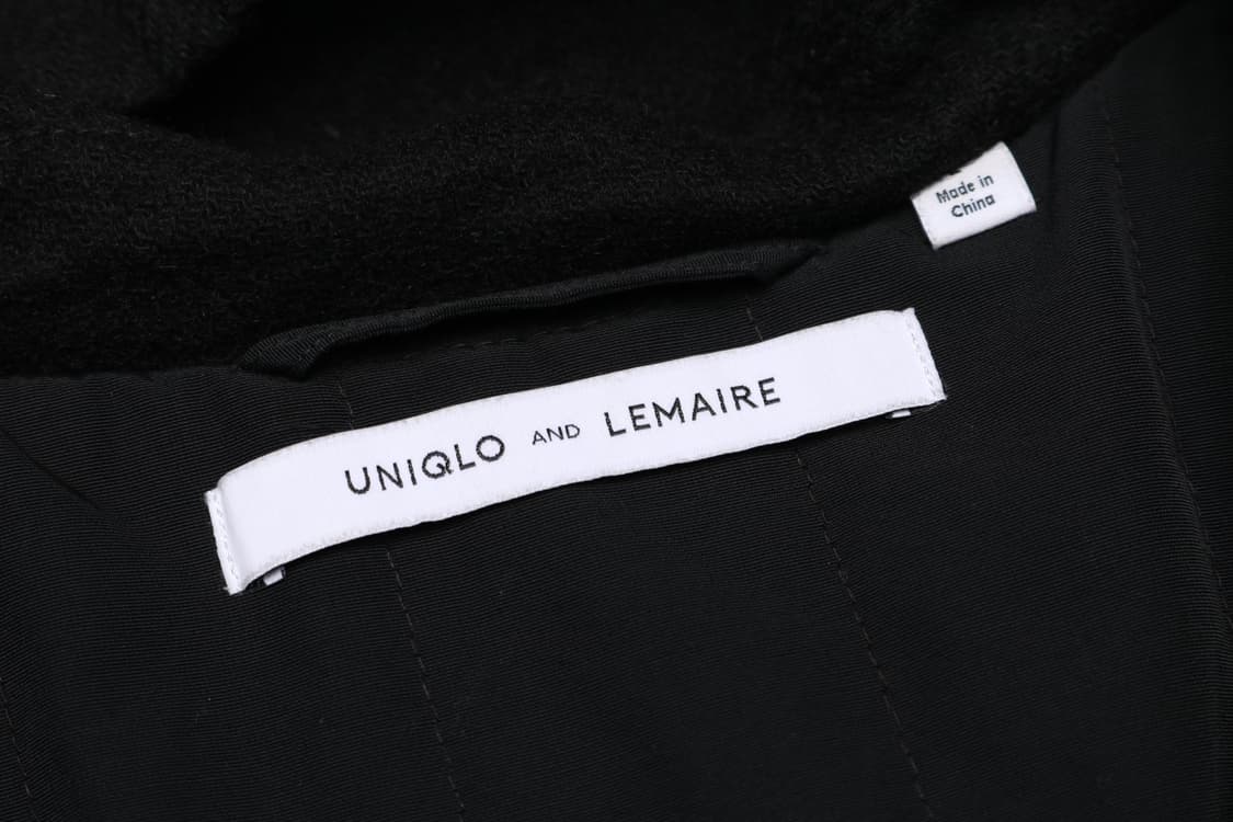 [L] 유니클로 x 르메르 미니멀 블랙 울 후드코트 상품이미지3