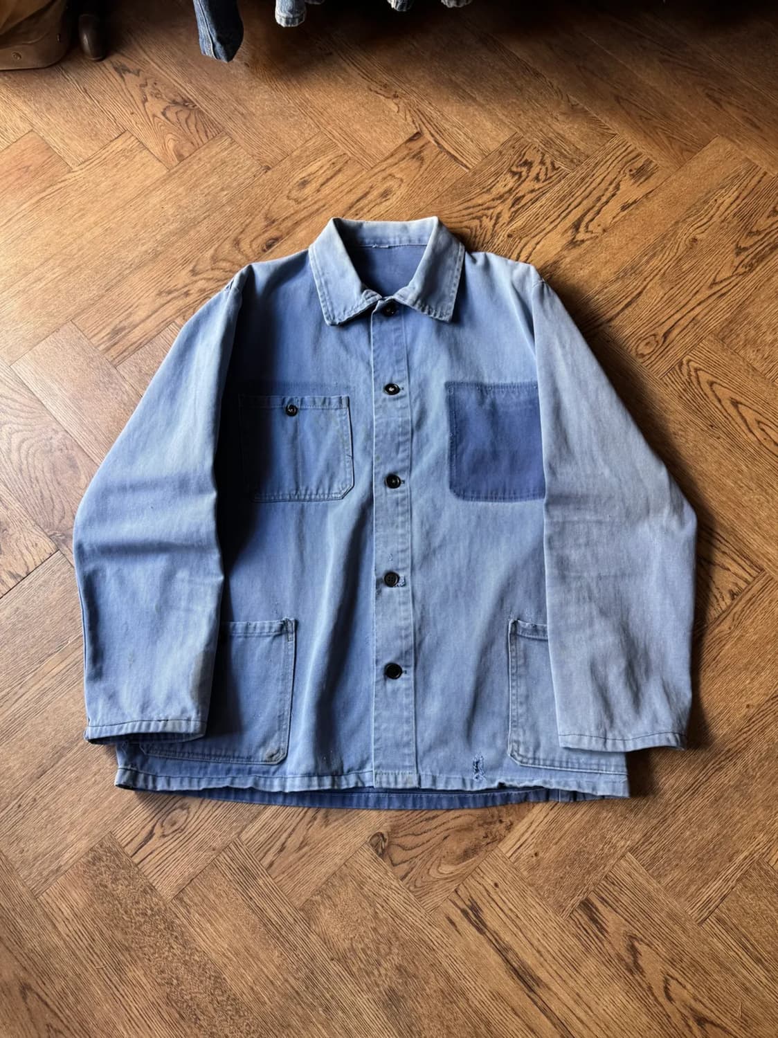 [L]90's 빈티지 하드 페이딩 프렌치 워크자켓 상품이미지1