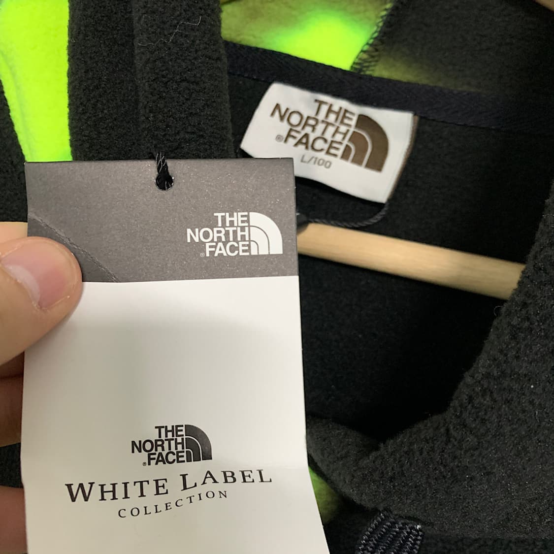 노스페이스 화이트 라벨 배색 플리스 후드티 L 상품이미지2