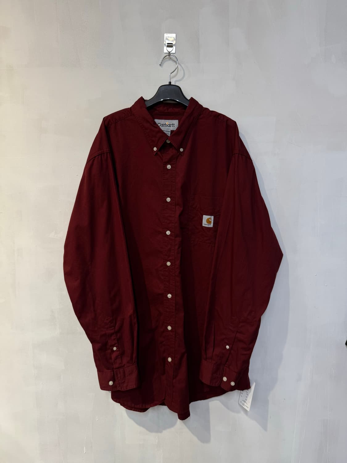 칼하트 버건디 긴팔셔츠 상품이미지1